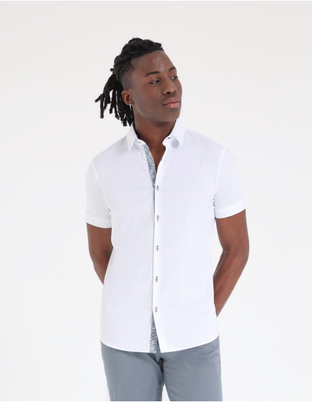 HALF-SLEEVE COTTON SHIRT