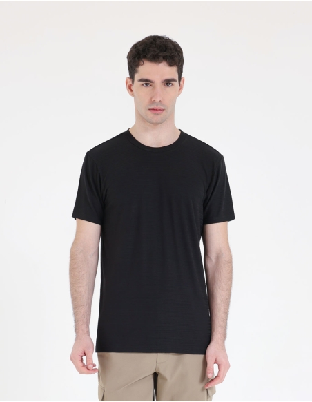 Viscose T-shirt with striped 