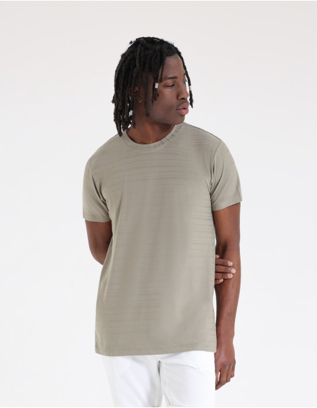 Viscose T-shirt with striped 
