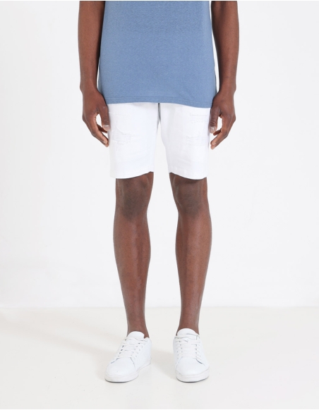 ELASTIC COTTON BERMUDA SHORTS