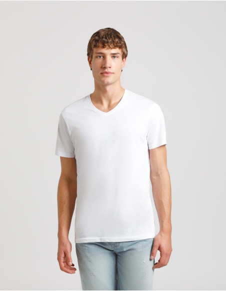 T-shirt con scollo a V