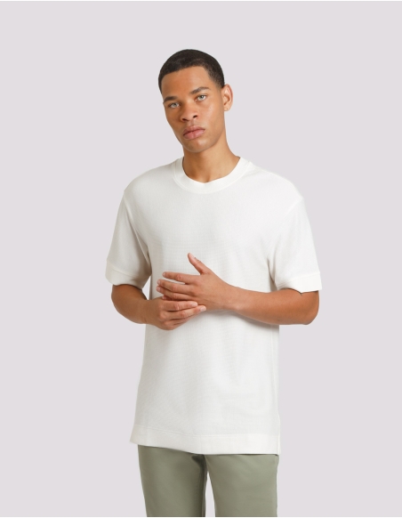 Structured viscose T-shirt