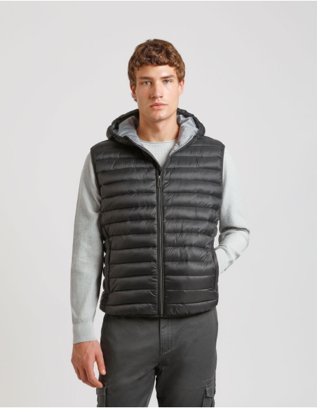 Smanicato imbottito in nylon con cappuccio