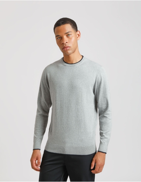 Maglia girocollo doppio collo