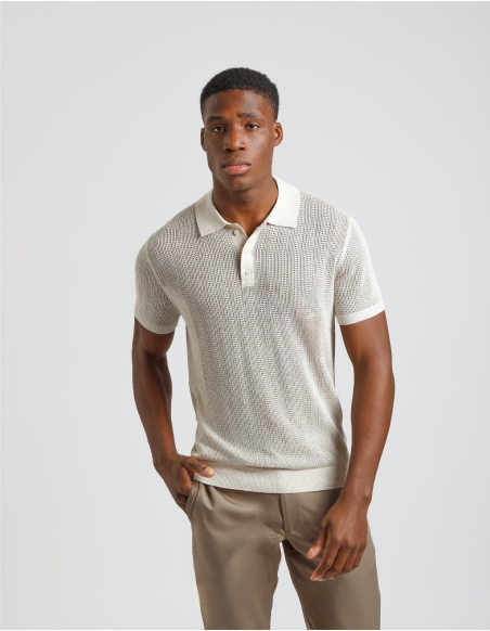 Polo in maglia forata