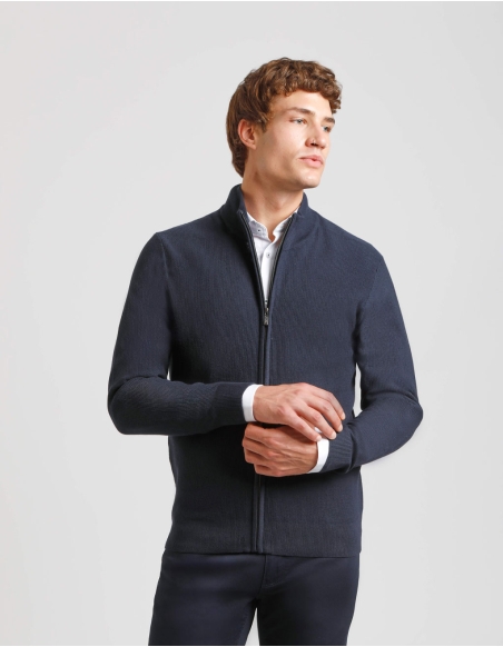 Cardigan con zip