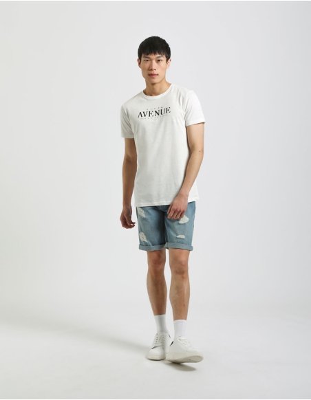 Regular Fit Denim Bermuda Shorts