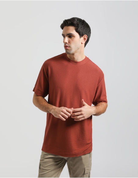 T-shirt viscosa strutturata