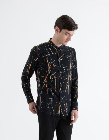 Camicia fantasia astratta