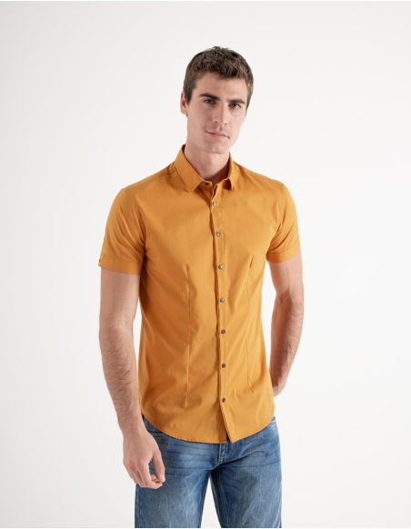 Camicia stretch tinta unita