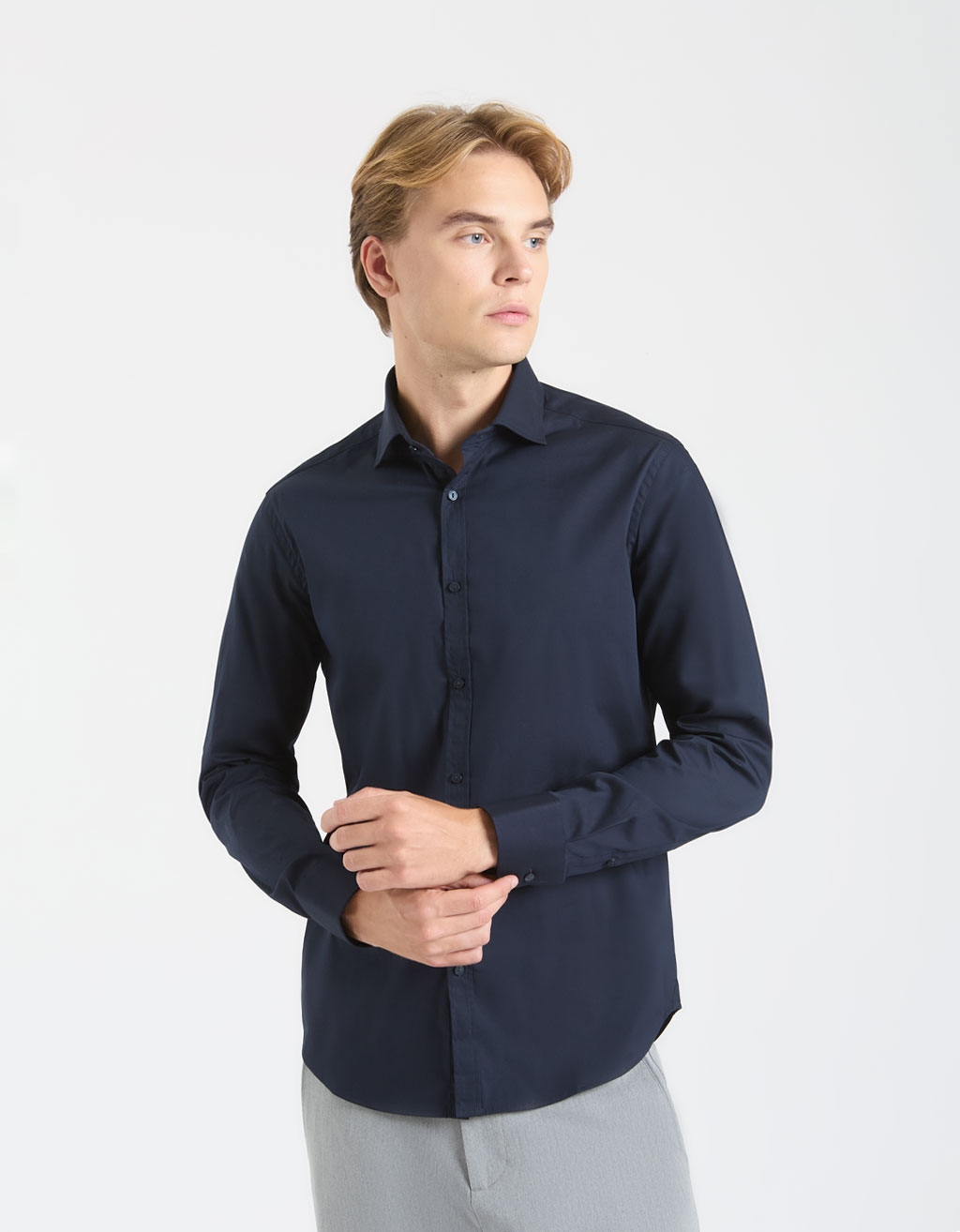 Camicia basic in cotone