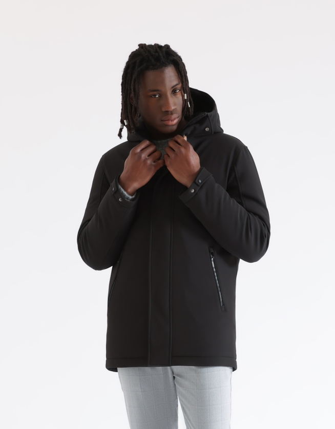 Hooded duster jacket best sale