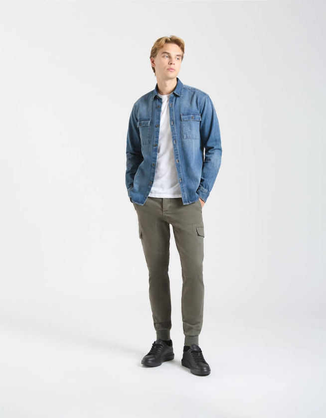 Jeans con elastico alle caviglie store